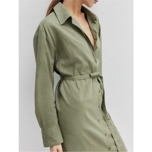 Size S Abercrombie & Fitch Olive Green Shirt Dress